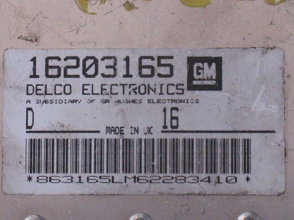 ECU 16203165 OPEL ASTRA F BERLINA 007072061010017 498821