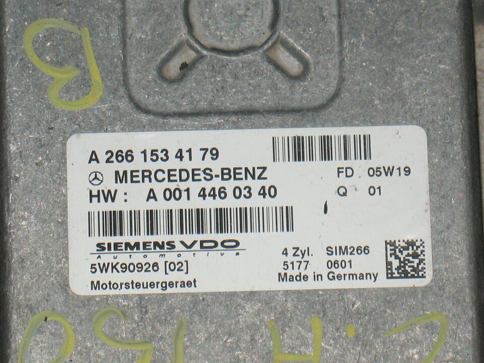 ECU MERCEDES W169 SIM226 A2661534179 HW A0014460340