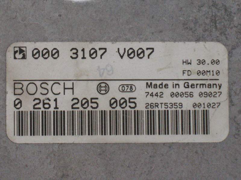 ECU SMART 0.6 BOSCH 0261205005 0003107V007 26RT5497