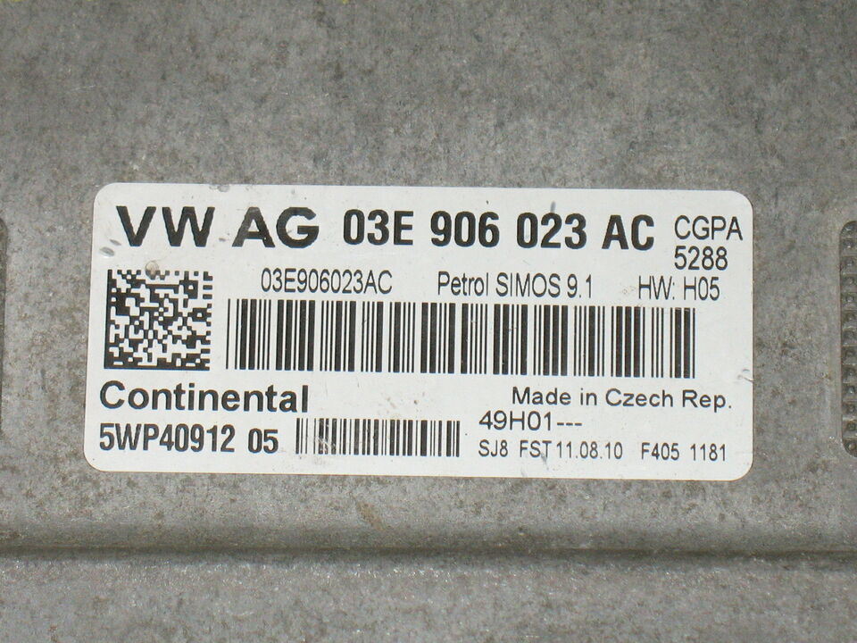 SKODA FABIA 1.2 5WP40912 03E906023AC 03E906023 AC SIMOS 9.1