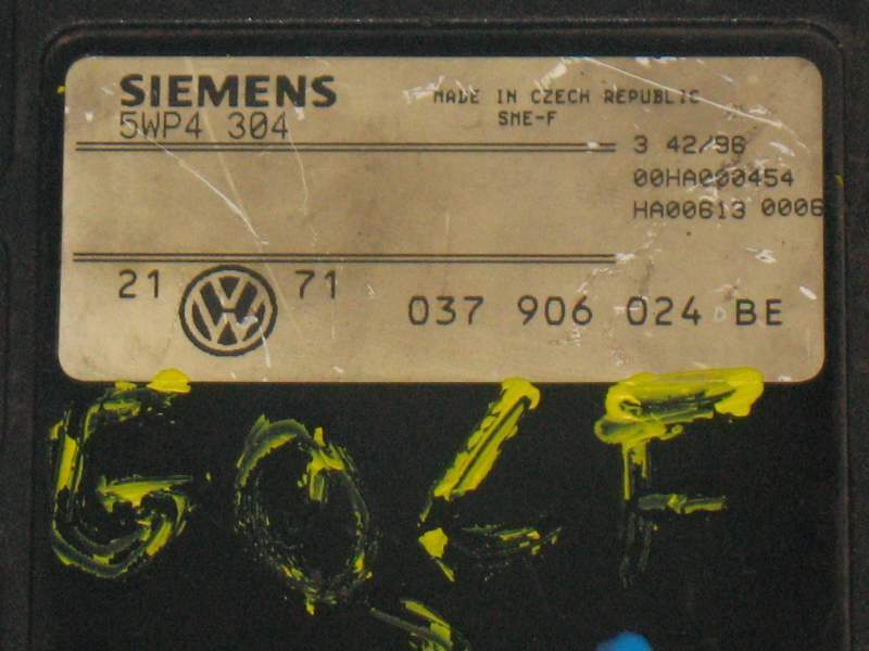 ECU Golf GTI 2.0 16V 1996-99 Mk3 ABF 037906024BE 5wp4237 siemens