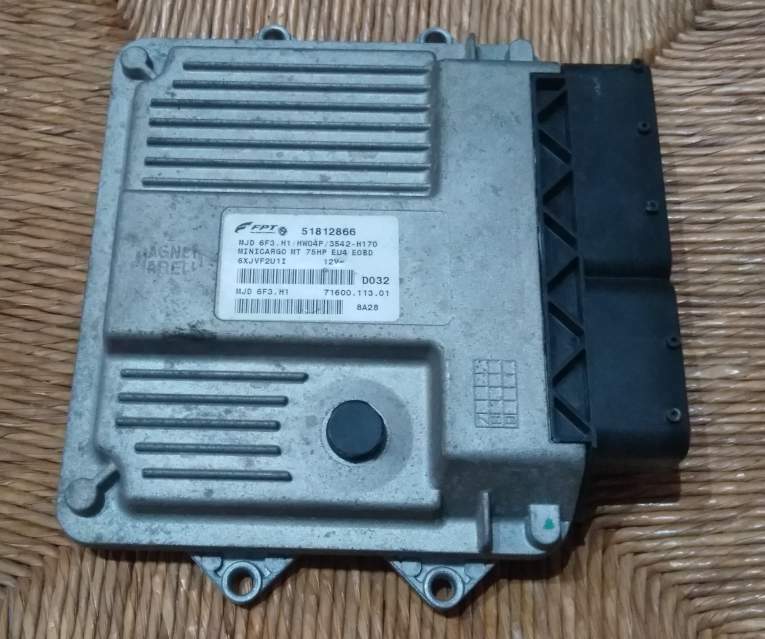 ECU FIAT DOBLO FIORINO 51812866 MJD 6F3.H1 HW04P D032 75HP