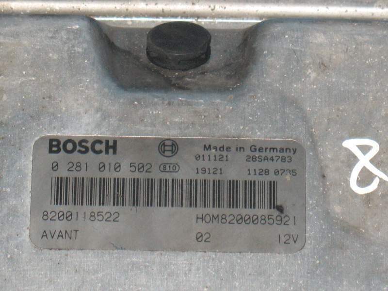 ECU RENAULT MEGANE KANGOO 1.9 0281010502 8200118522 EDC 15VM+ 2.V7