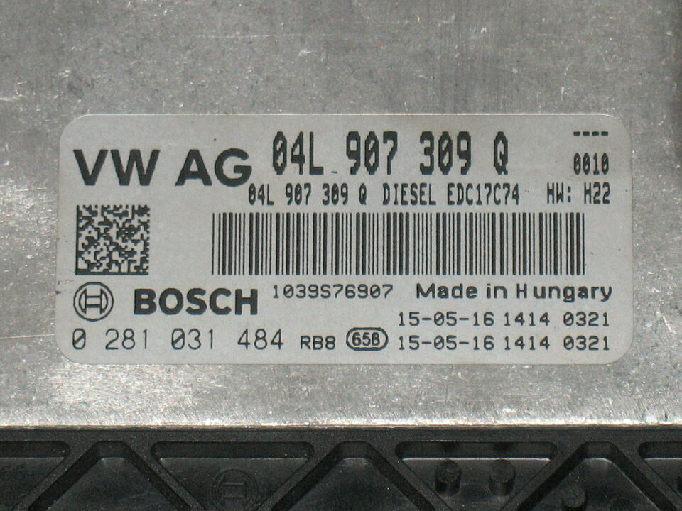 ECU VW PASSAT AUDI B8 2.0 TDI 0281031484 04L907309Q EDC17C74
