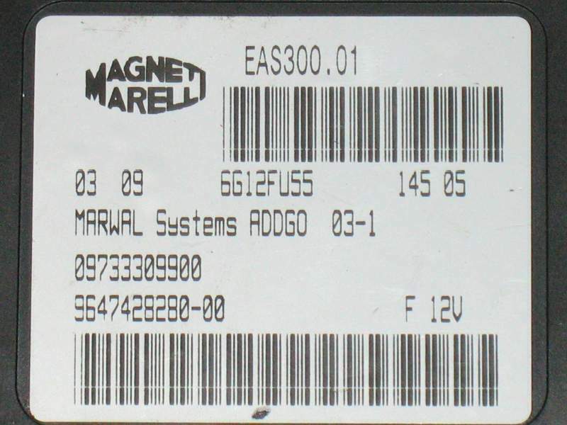 PEUGEOT 406 607 C5 ECB 9647428280 EAS300.01 09733309900