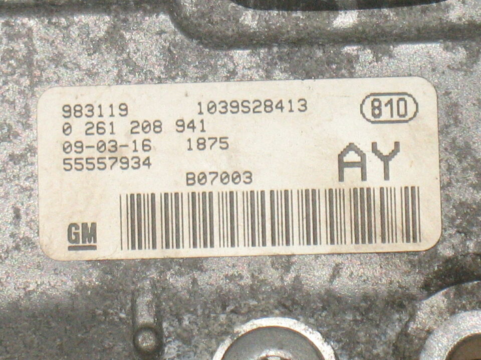 Corsa D 1.4 Z14XEP 55557934 AY BOSCH 0261208941 2004-2008