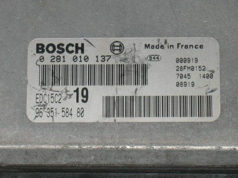 Ecu citroen xsara picasso 2.0 hdi bosch 0281010137 EDC 15C2-6.1 9635158480