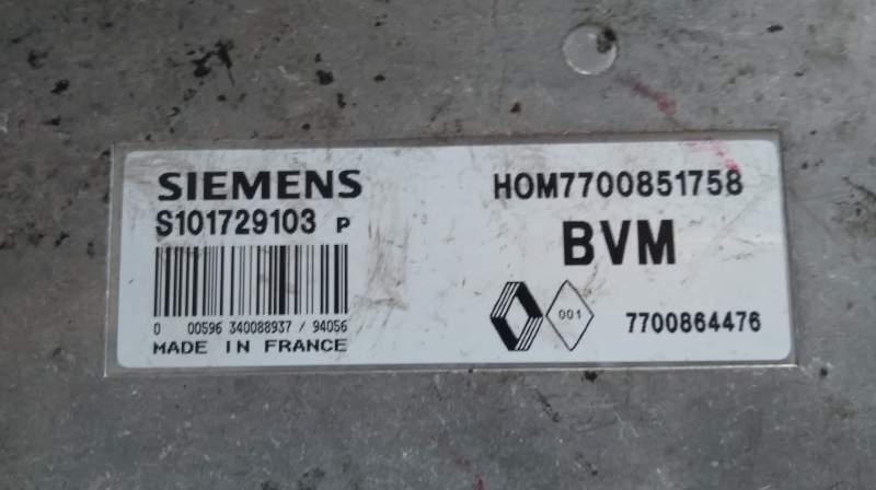 Ecu centralina renault clio s101729103p hom7700851758