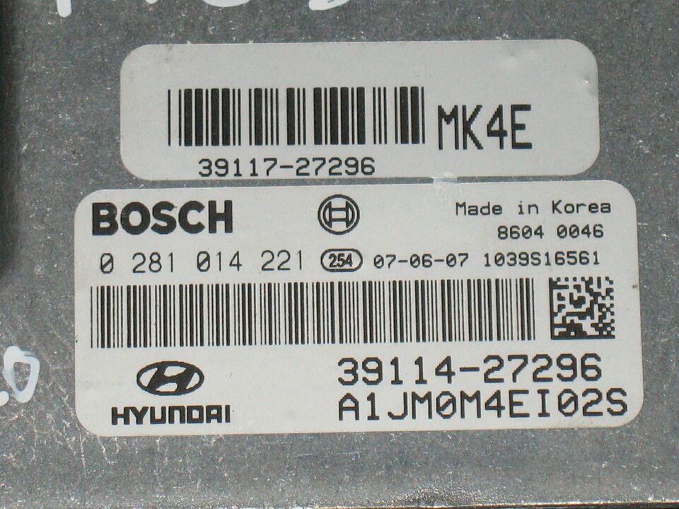 ECU CENTRALINA TUCSON 2.0 6M 103KW 0281014221 39114-27296
