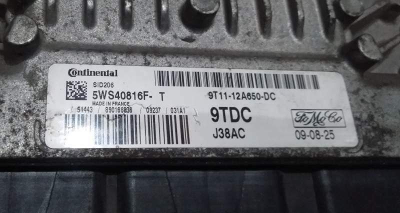 ECU FORD SID206 1.8 5WS40816F-T 9T11 12A650-DC 9TDC J38AC