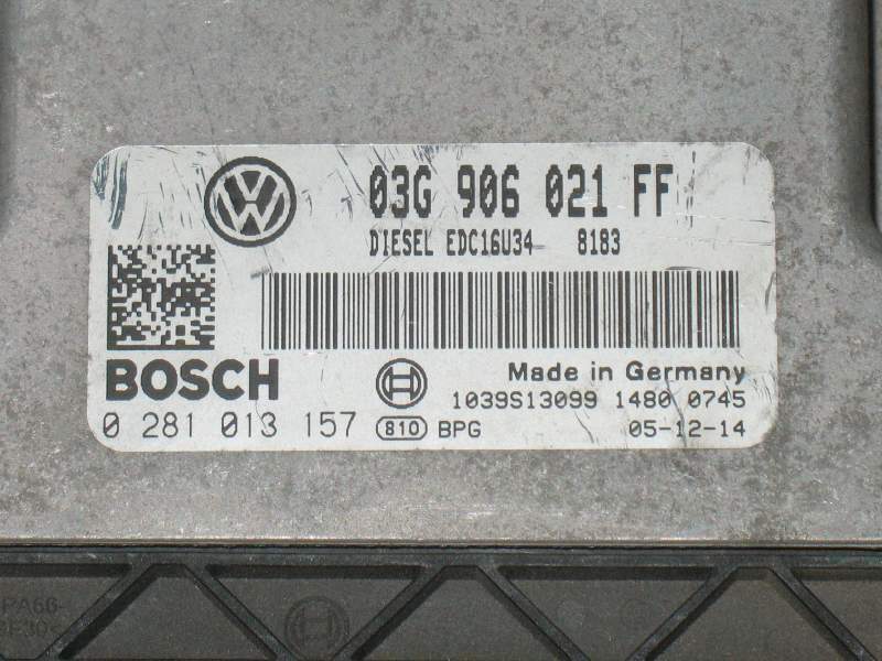 ECU VW CADDY 1.9 TDI 03G906021FF BOSCH 0281013157 EDC16U34