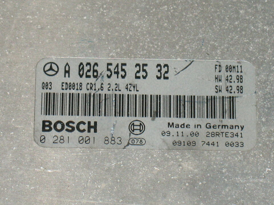 0281001883 A0265452532 Mercedes Classe E 2.2 W210 CDi EDC 15C0