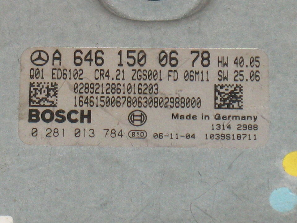 ECU MERCEDES BENZ 0281013784 A646150067 CR4.21