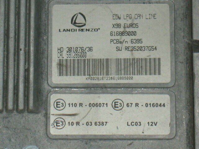 Ecu landi renzo renault clio gpl lpg 616889000 sw:re352037g54