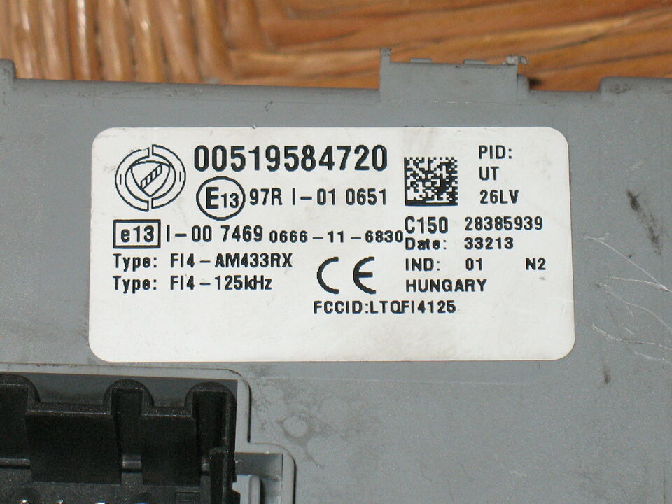 00519584720 BODY COMPUTER FIAT Panda 3° Serie 1300 AM433RX