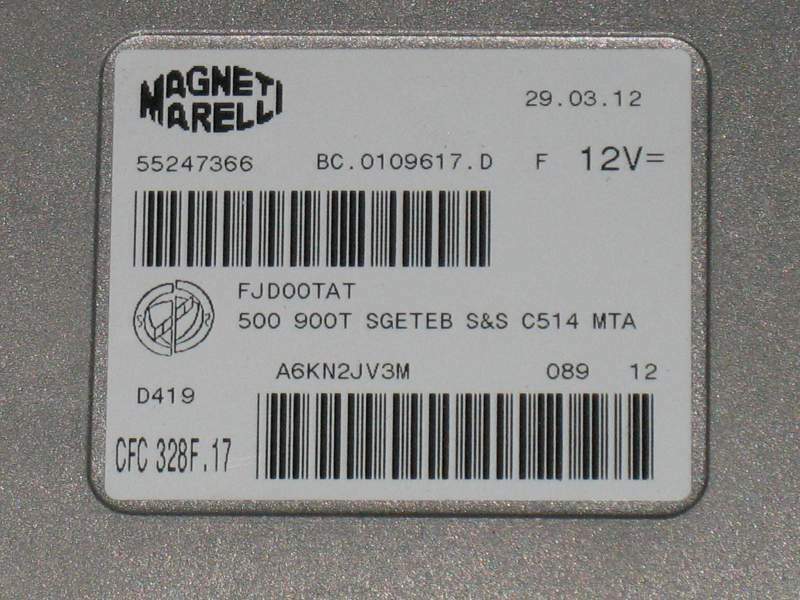 Centralina cambio Fiat 500 900T Marelli 55247366 CFC 328F.17