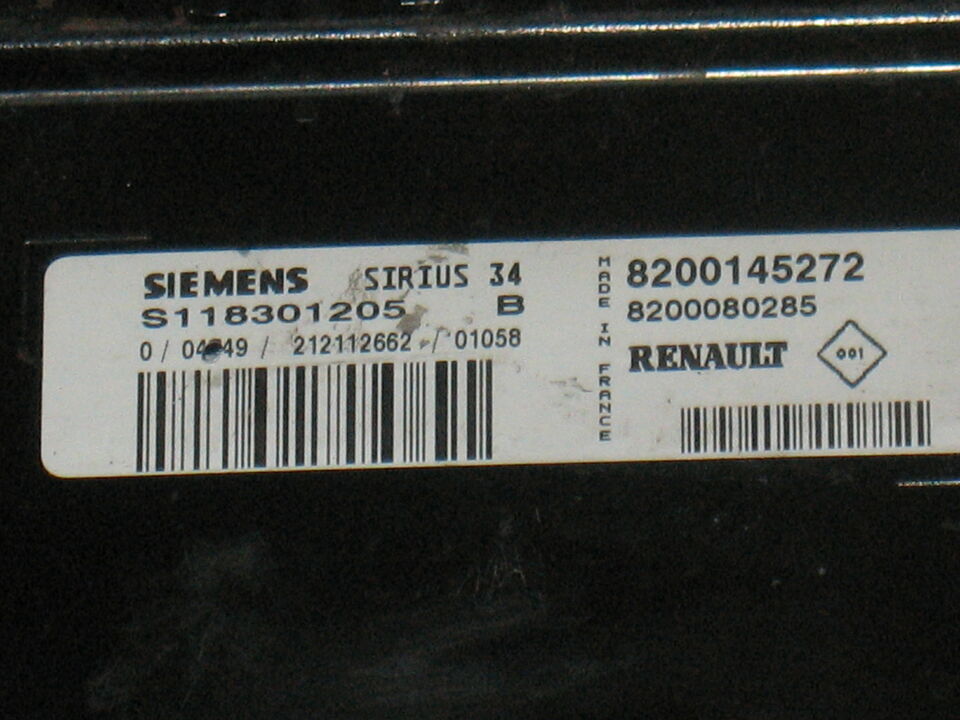 ECU RENAULT SIRIUS 34 S118301205B S118301205 B 8200145272