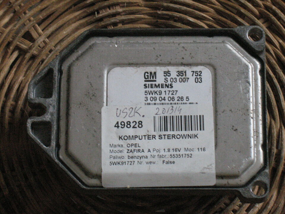 ECU OPEL ASTRA SIEMENS 5WK91727 GM 55351752 5WK9