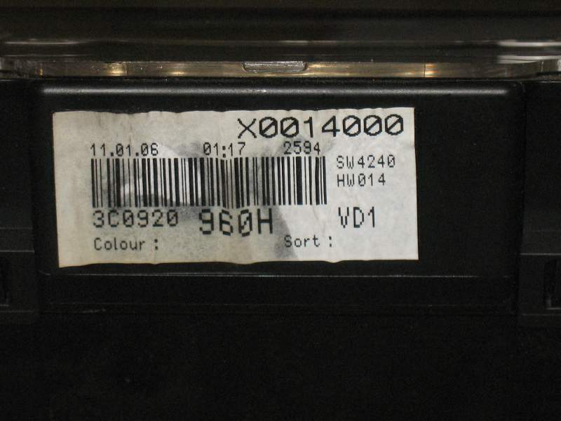 VW Passat B6 Quadro Tachimetro MPH Diesel RHD 3C0920960H 2005