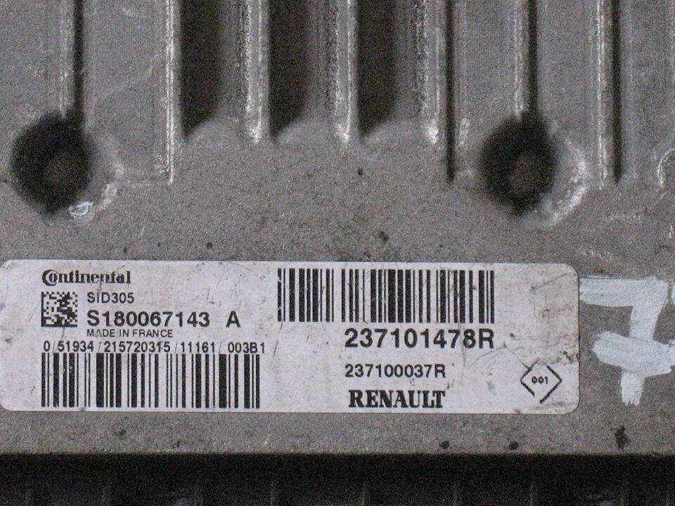ECU RENAULT MEGANE LAGUNA III 1.5 S180067143A 237101478R SID305 237100037R