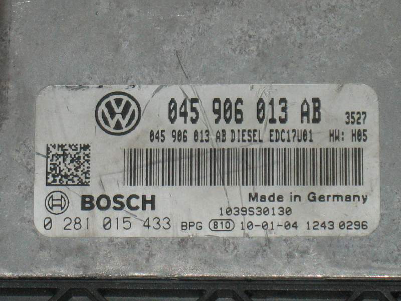 ECU VW SEAT 1.4 TDI BOSCH 0281015433 045906013AB EDC 17U01-4.31