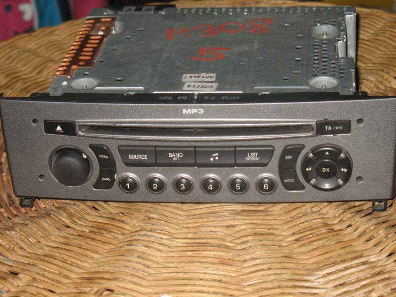 AUTORADIO CD STEREO MP3 PEUGEOT 308 2007-2013 96650206 XH00