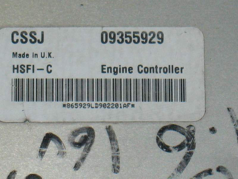 Ecu centralina opel astra vectra zafira 09355929 cssj hsfi-c