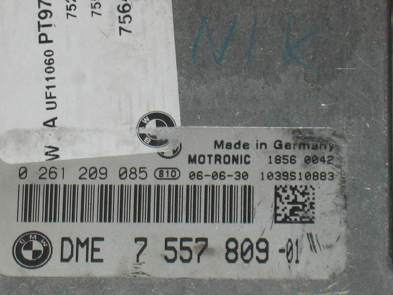 BMW 1 3 e87 116i e90 316i ECU DME 7557809 0261209085 DME7557809