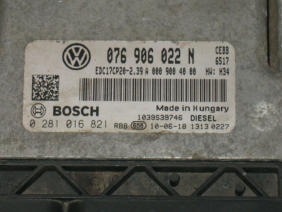 VW CRAFTER 2.5 TDI 076906022N 0281016821 EDC17CP20 2.39