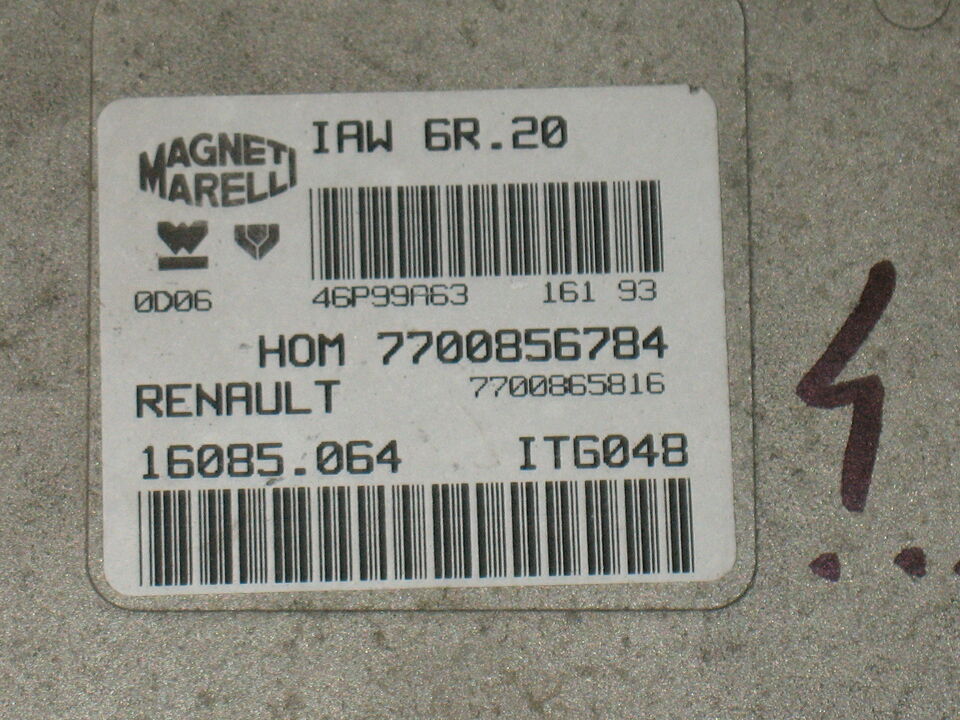ECU RENAULT TWINGO 1.2 IAW 6R.20 7700856784 7700865816