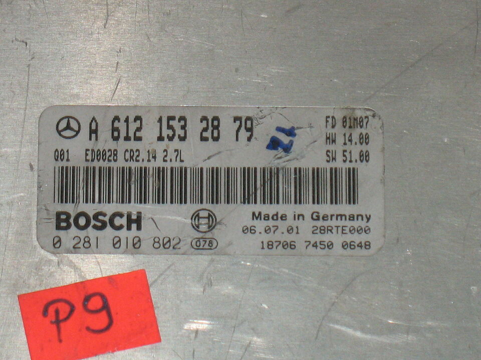 ECU MERCEDES 2.7 CDI W203 BOSCH 0281010802 A6121532879 EDC15C6