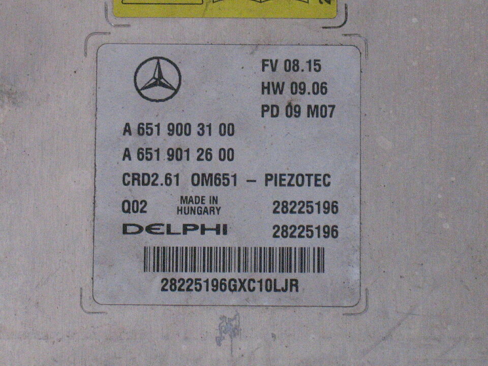 ECU CENTRALINA MERCEDES E-KLASS A6519003100 A6519002600 CRD2.61