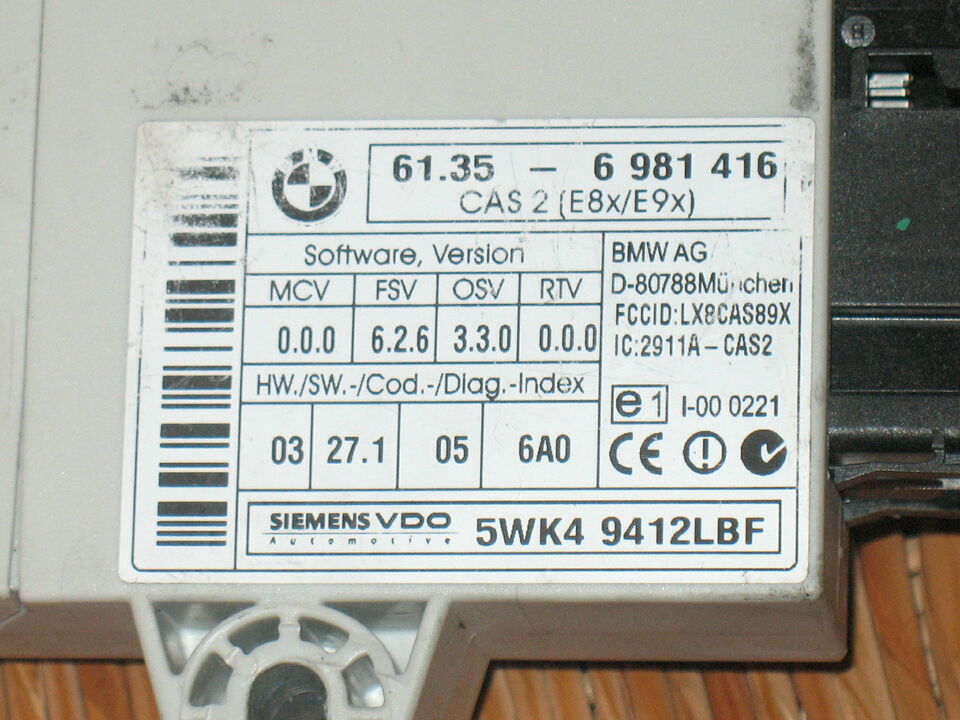 CAS 2 BMW E60 E61 E90 5WK4 9412LBF SIEMENS VDO 61.35 6981416