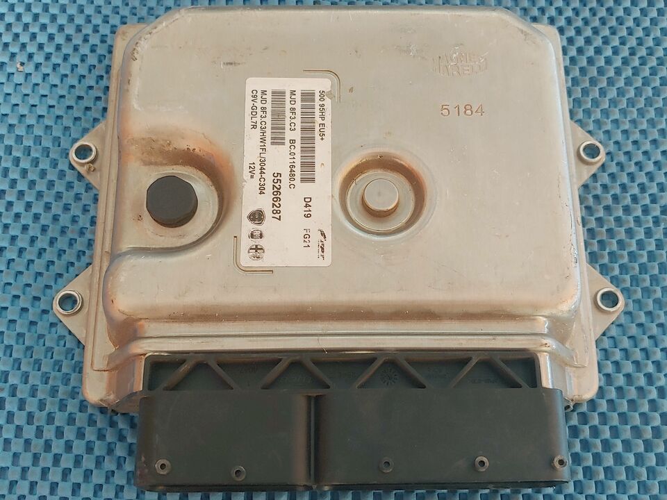 Ecu nemo fiat 500 1.3 95cv 55266287 55255194 mjd 8f3.c3 hw1fl