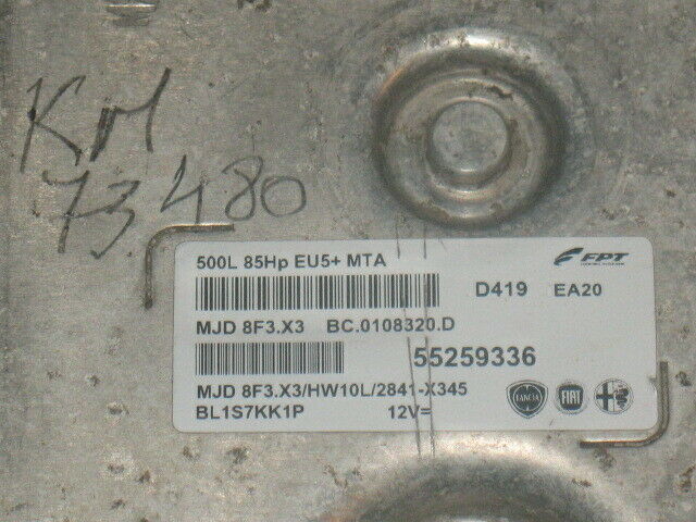 ECU CENTRALINA FIAT 500L 85HP 55259336 MJD8F3.X3 HW10L PRONTA