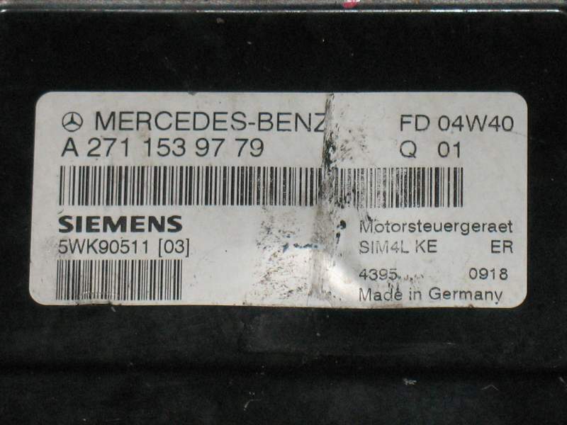 ECU Mercedes Benz W203 SLK 5WK90511 03 A2711539779 SIM4L KE