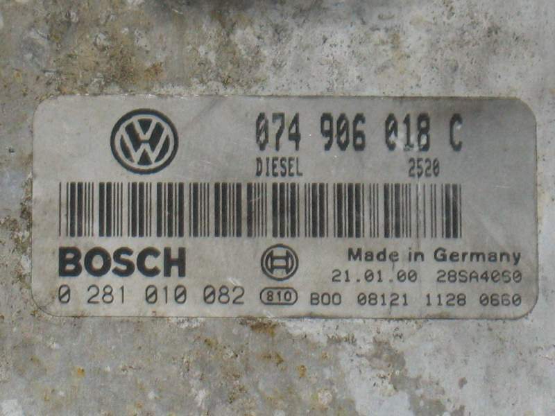 ECU VW VOLKSWAGEN T4 2.5 TDI 0281010082 074906018C DIESEL 2520 EDC15VM+2.V1