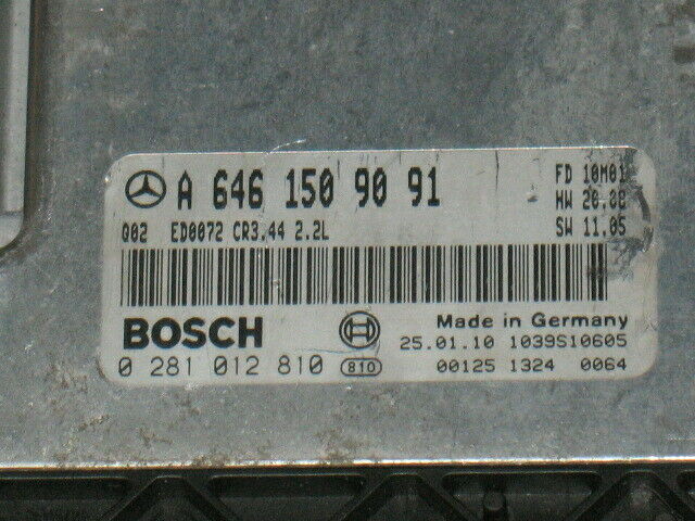 ECU MERCEDES W203 0281012810 A6461539091 CR3.44 2.2L EDC 16C2-7.43