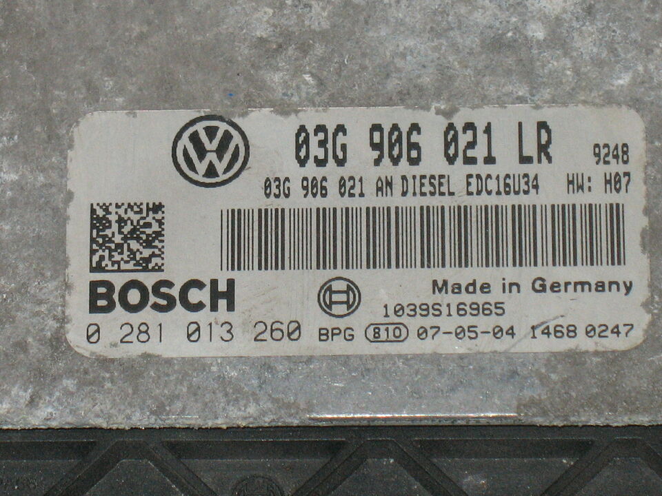 ECU VW PASSAT 1.9 0281013260 03G906021LR 03G906021AN EDC16U34