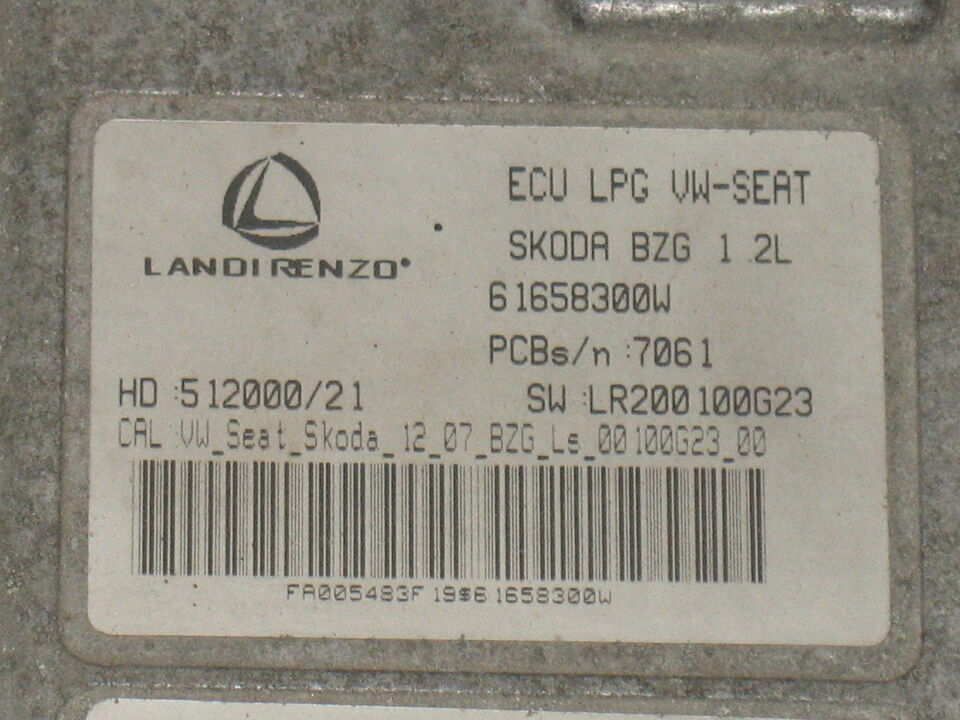 Gpl 1.2 landi renzo 09 vw polo skoda ibiza fabia - 61658300w