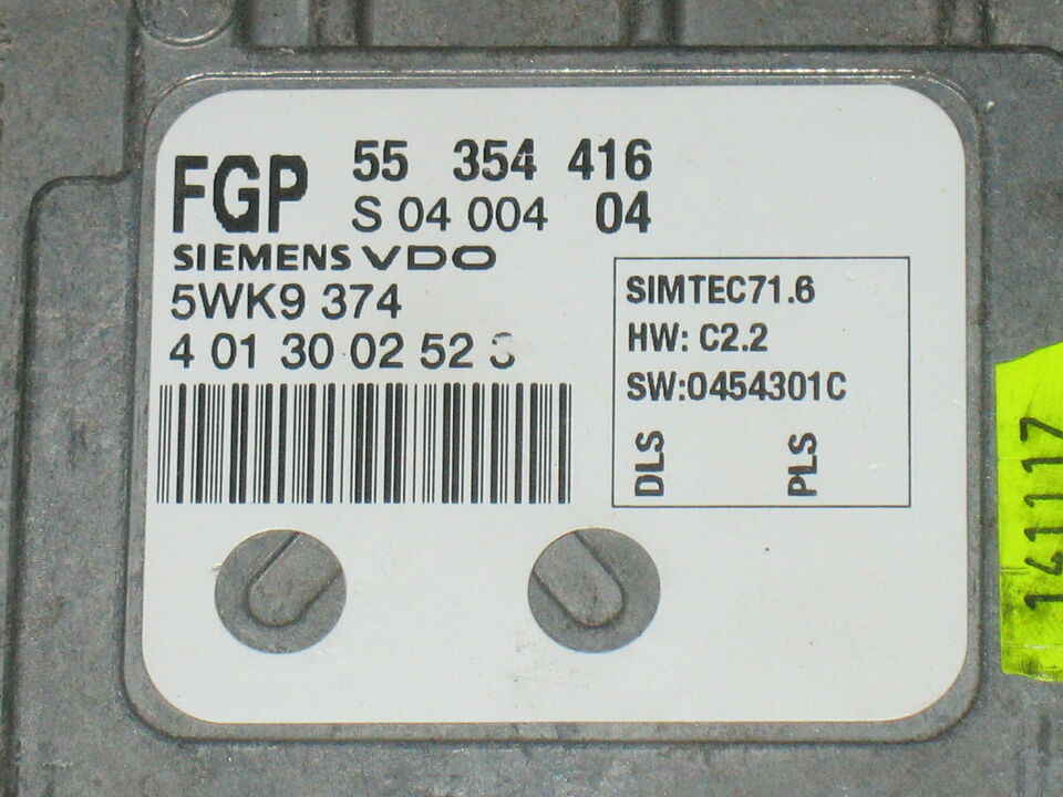 Ecu 1.8 z18xer opel vectra signum siemens 5wk9374 55354416 5WK9