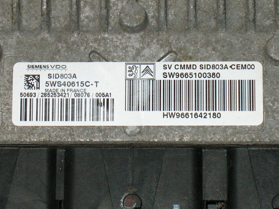 ECU Fiat Scudo sid803a 5ws40615c-t SW 9665100380 HW 9661642180