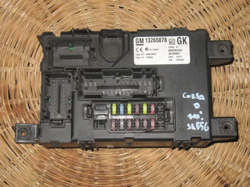 ECU Body OPEL CORSA D 13265078 GK 000292540 28100927 INDEX 01