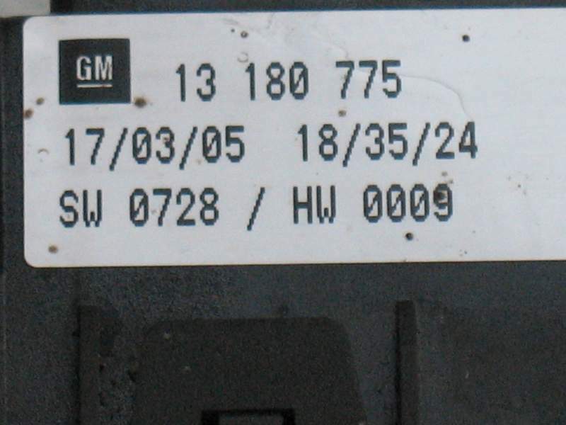 Fusibili opel chevrolet opel astra h zafira b dl 13180775