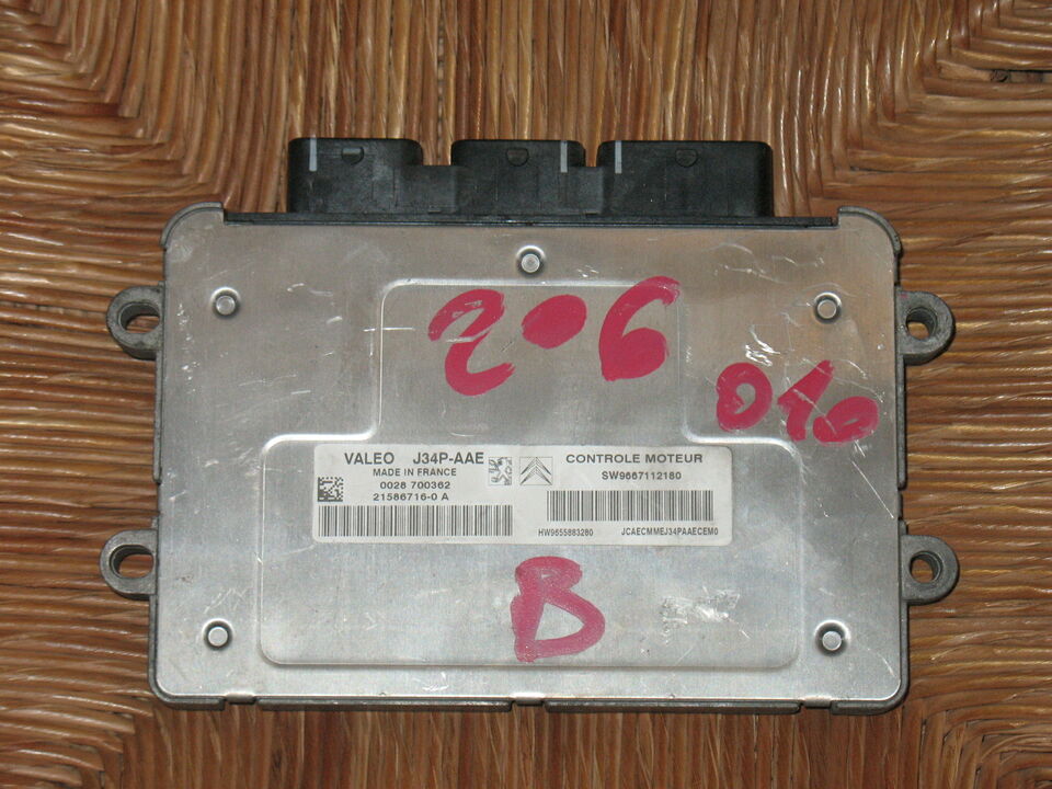 ECU CITROEN PEUGEOT VALEO J34P-AAE SW 9667112180 HW 9655883280