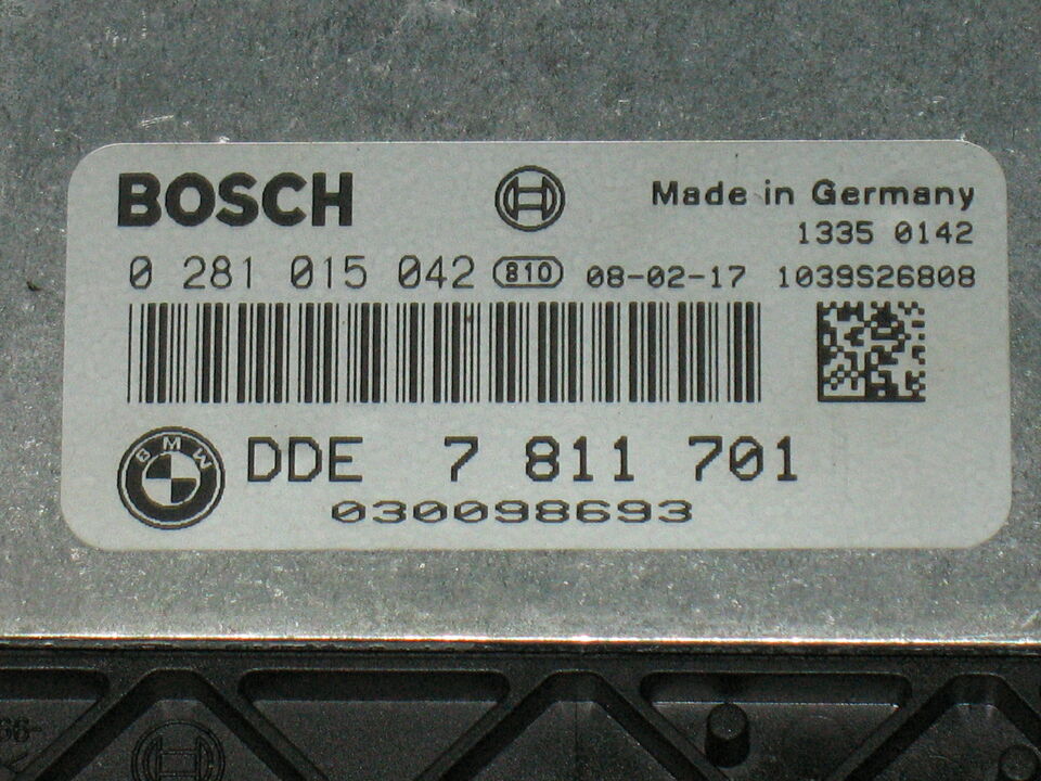 ECU BMW E81 BOSCH 0281015042 DDE781170101 7811701 EDC 17CP02-3.11