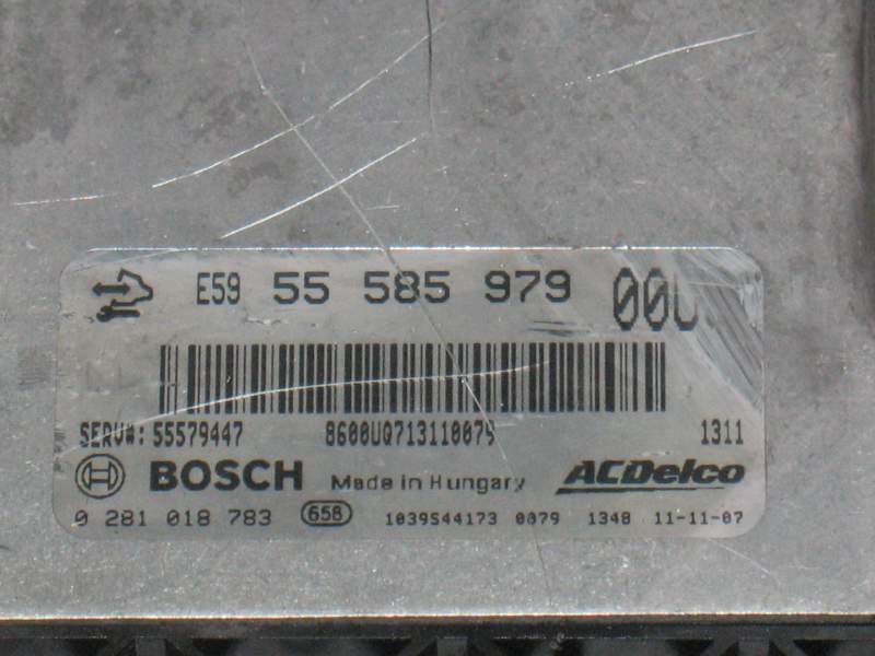 ECU OPEL CORSA 1.2 BOSCH 0281018783 55585979 55579447 EDC17C59