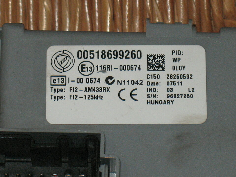 Body computer fiat punto evo 1.3 00518699260 518699260