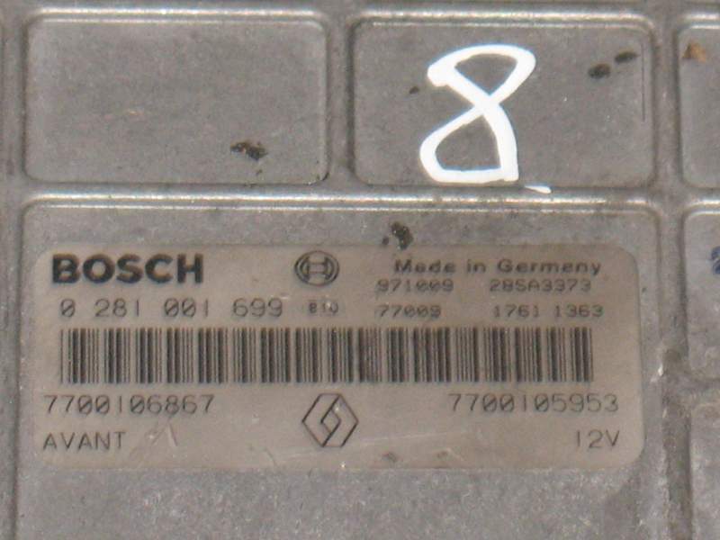 Ecu centralina renault scenic megane dti 0281001699 7700106867