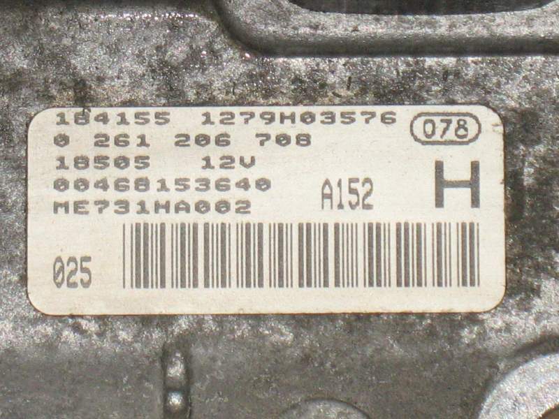 ALFA ROMEO 147 2.0 BOSCH 0261206708, 00468153640 PRONTA